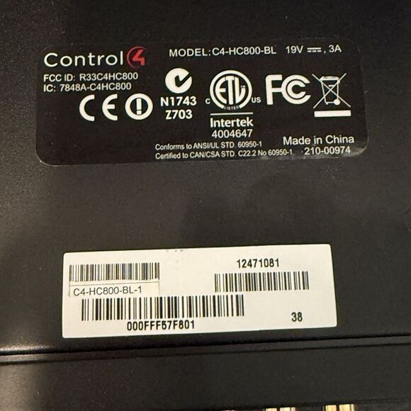 Control4 HC800 Home Controller C4-HC800-BL w/ Power Supply – Tested & Working - Picture 4 of 7